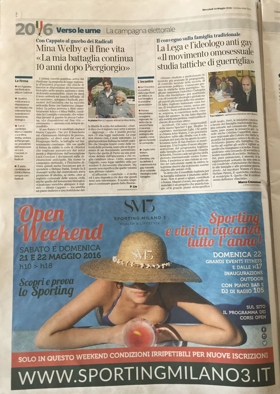 ADV corriere della sera 18 maggio