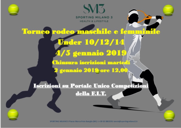 Torneo rodeo maschile e femminile 4 / 5 gennaio 2019